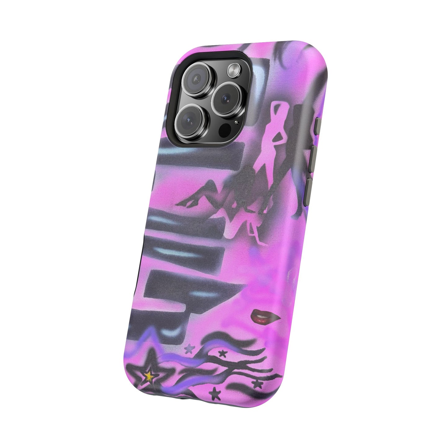 MagSafe "neon nights" airbrush iPhone case