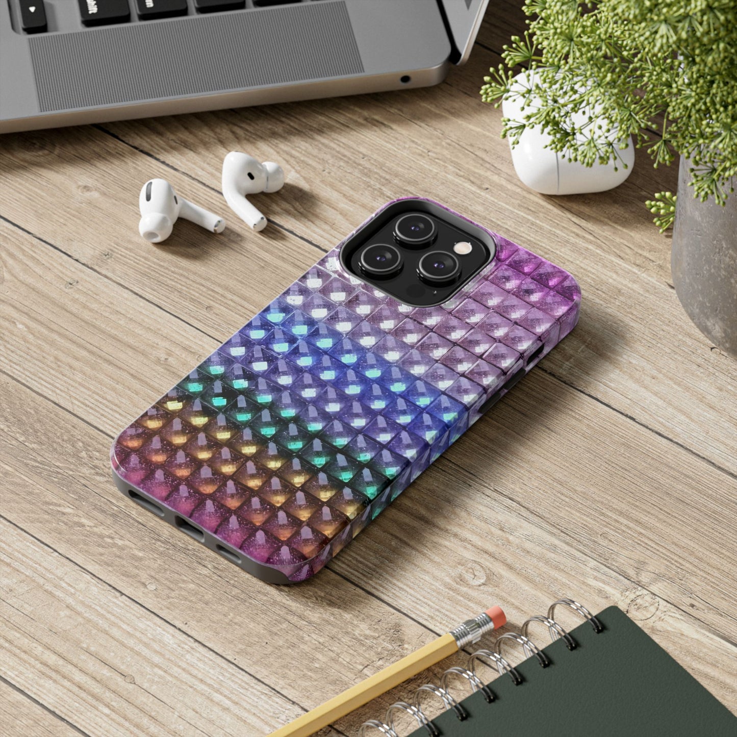 "multicolor studs" airbrush iPhone case