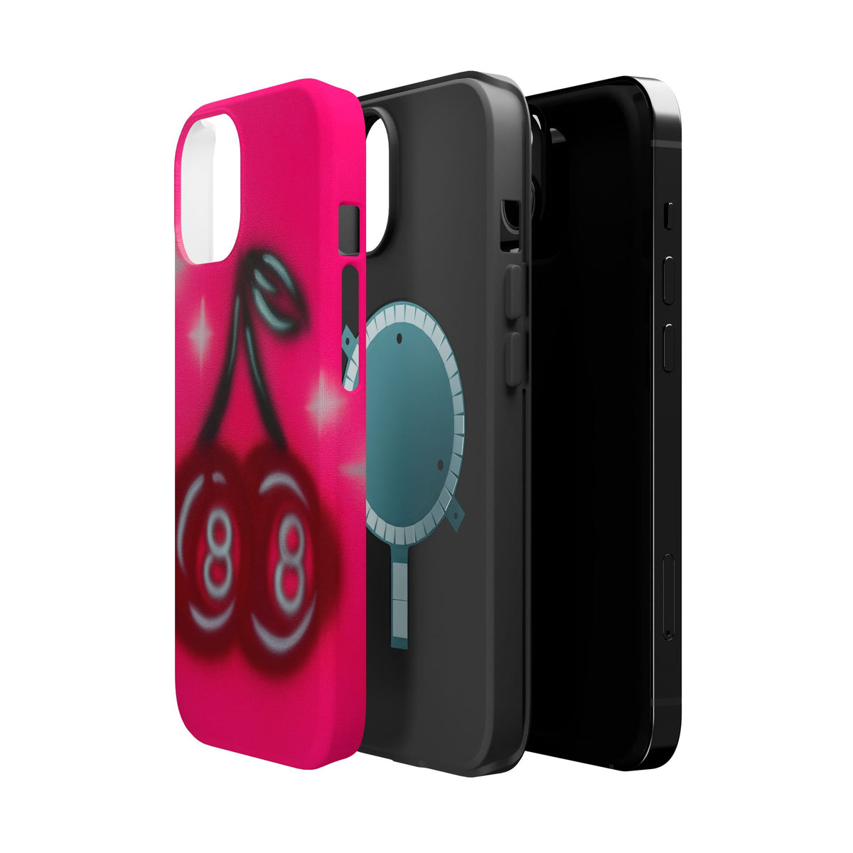 MagSafe "cherry 8ball" airbrush iPhone case