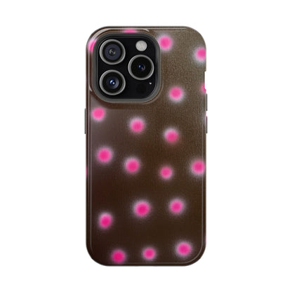 MagSafe "cherry mocha polka dot" airbrush iPhone case