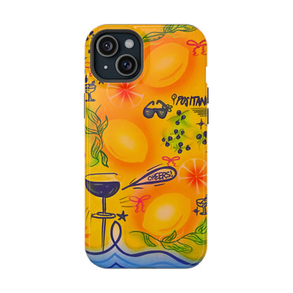 MagSafe Airbrush iPhone Hülle „citrus coastline“