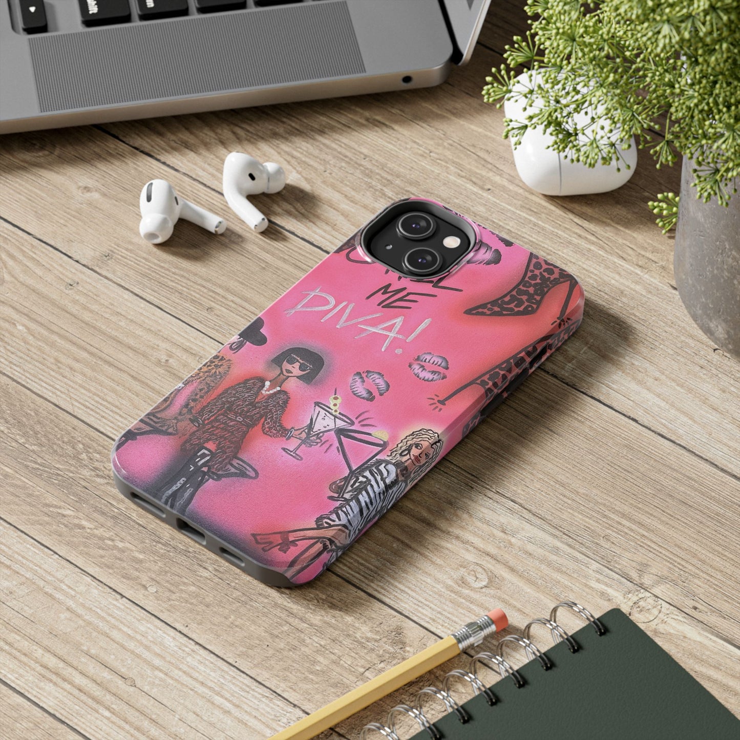 "party diva" airbrush iPhone case