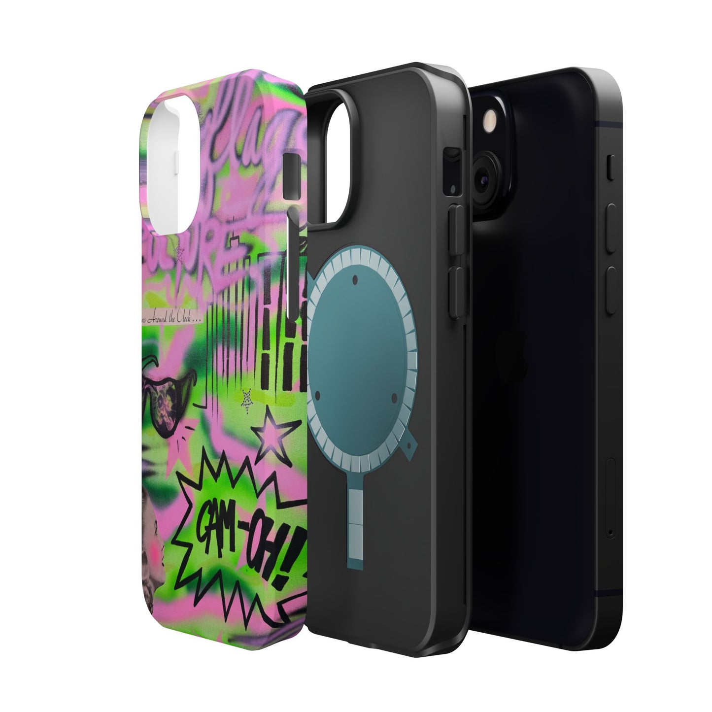 MagSafe "green camo" airbrush iPhone case