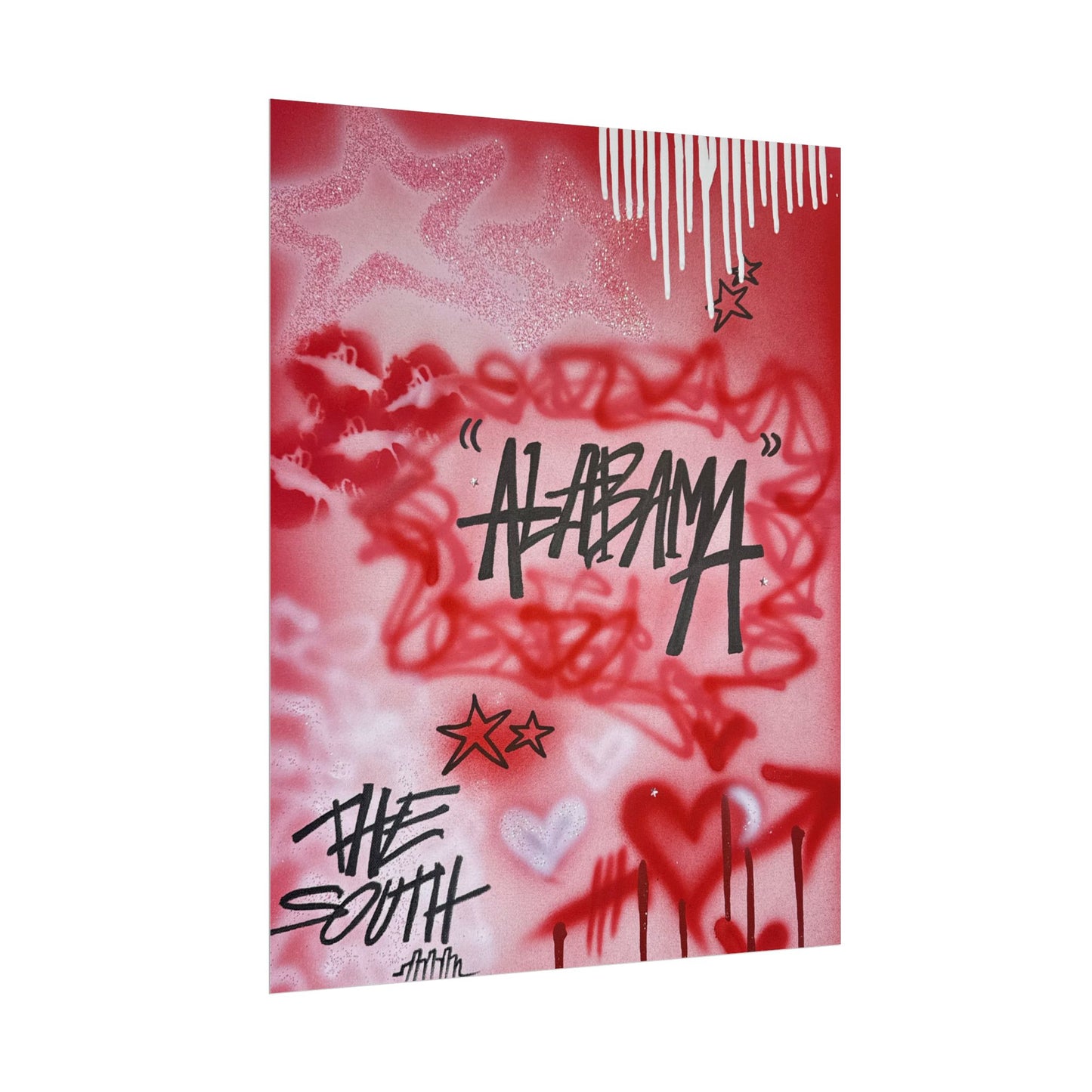 "alabama" airbrush rolled print