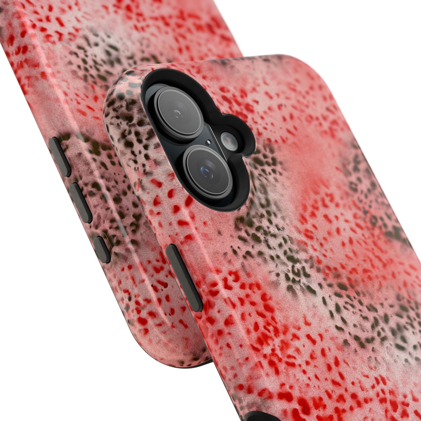 MagSafe "red cheetah" airbrush iPhone case