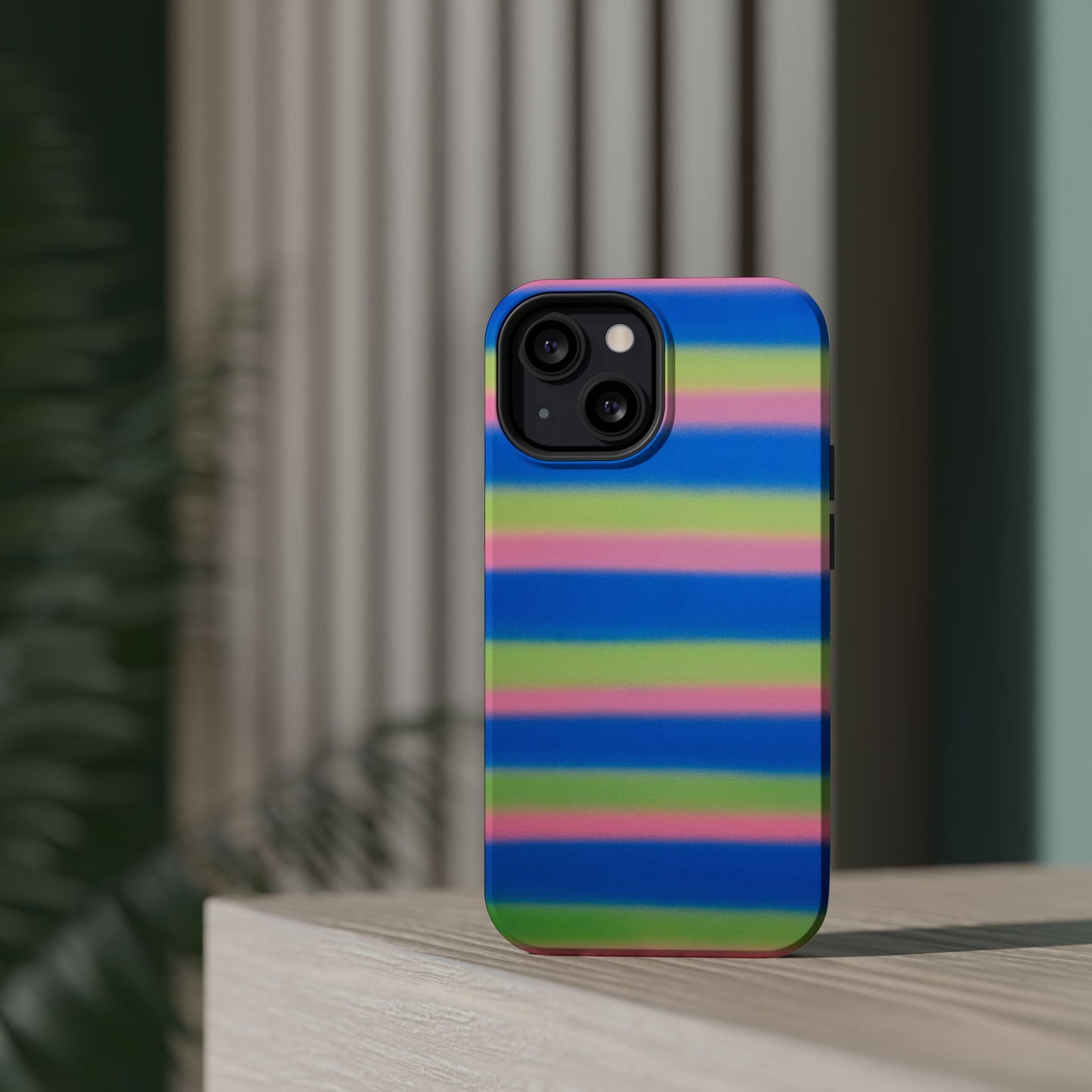 MagSafe "sherbet stripes" airbrush iPhone case