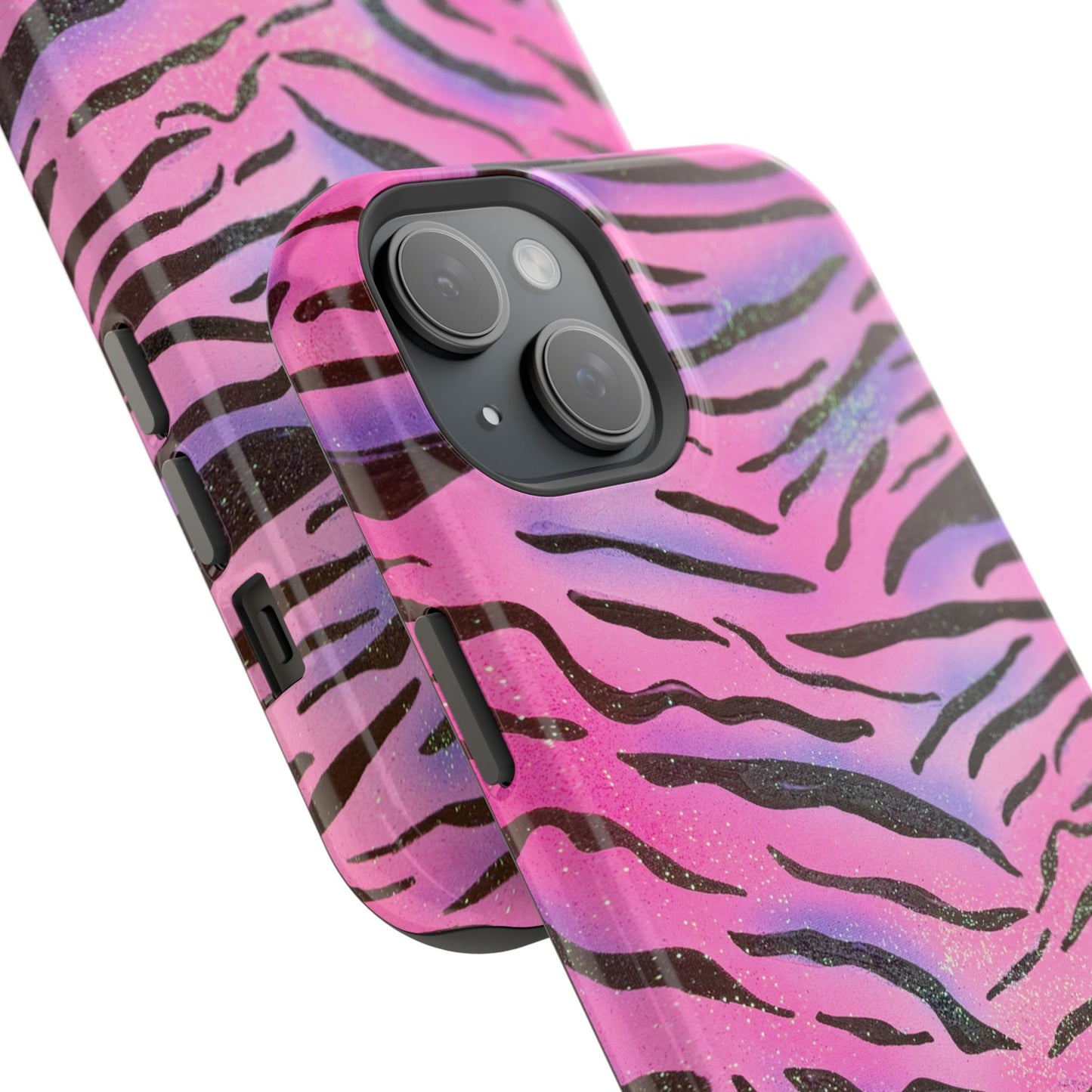 MagSafe "glitter zebra" airbrush iPhone case