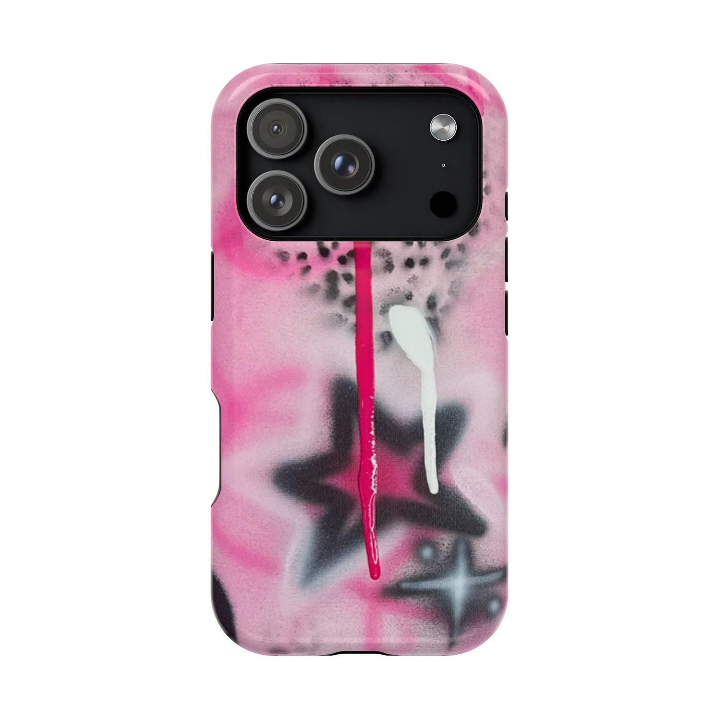 MagSafe "pink cheetah" airbrush iPhone case