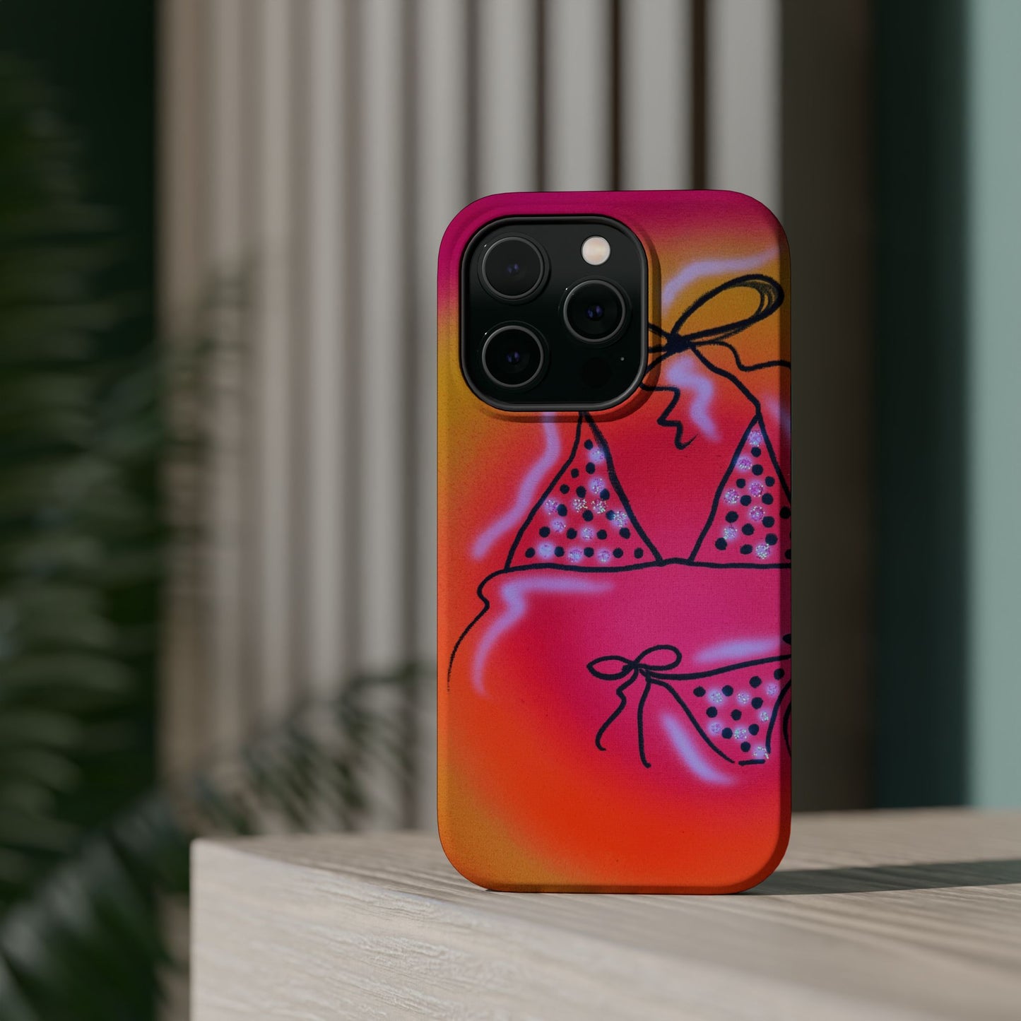 MagSafe "glitter bikini" airbrush iPhone case