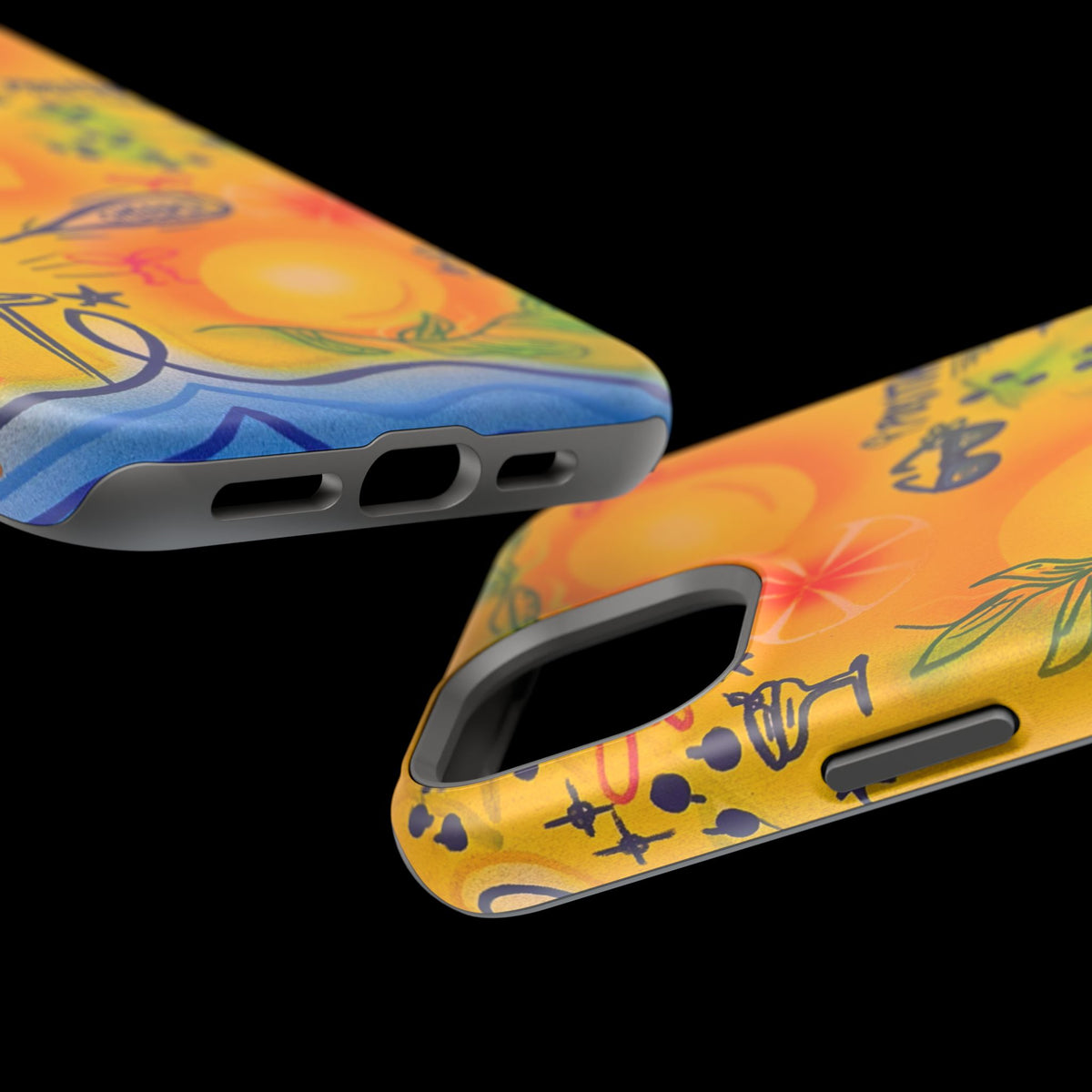 MagSafe Airbrush iPhone Hülle „citrus coastline“