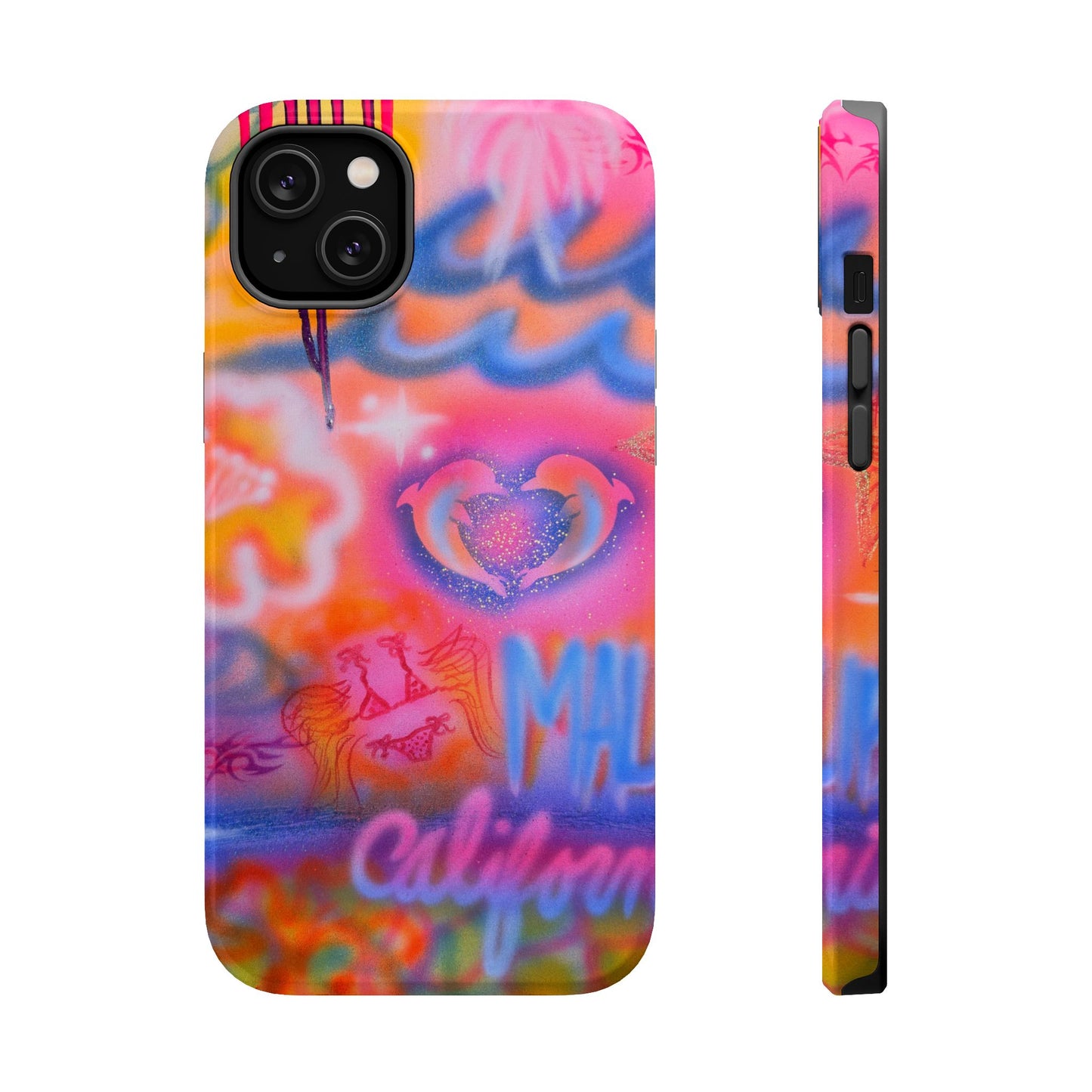 "mornings in malibu" MagSafe airbrush iPhone case