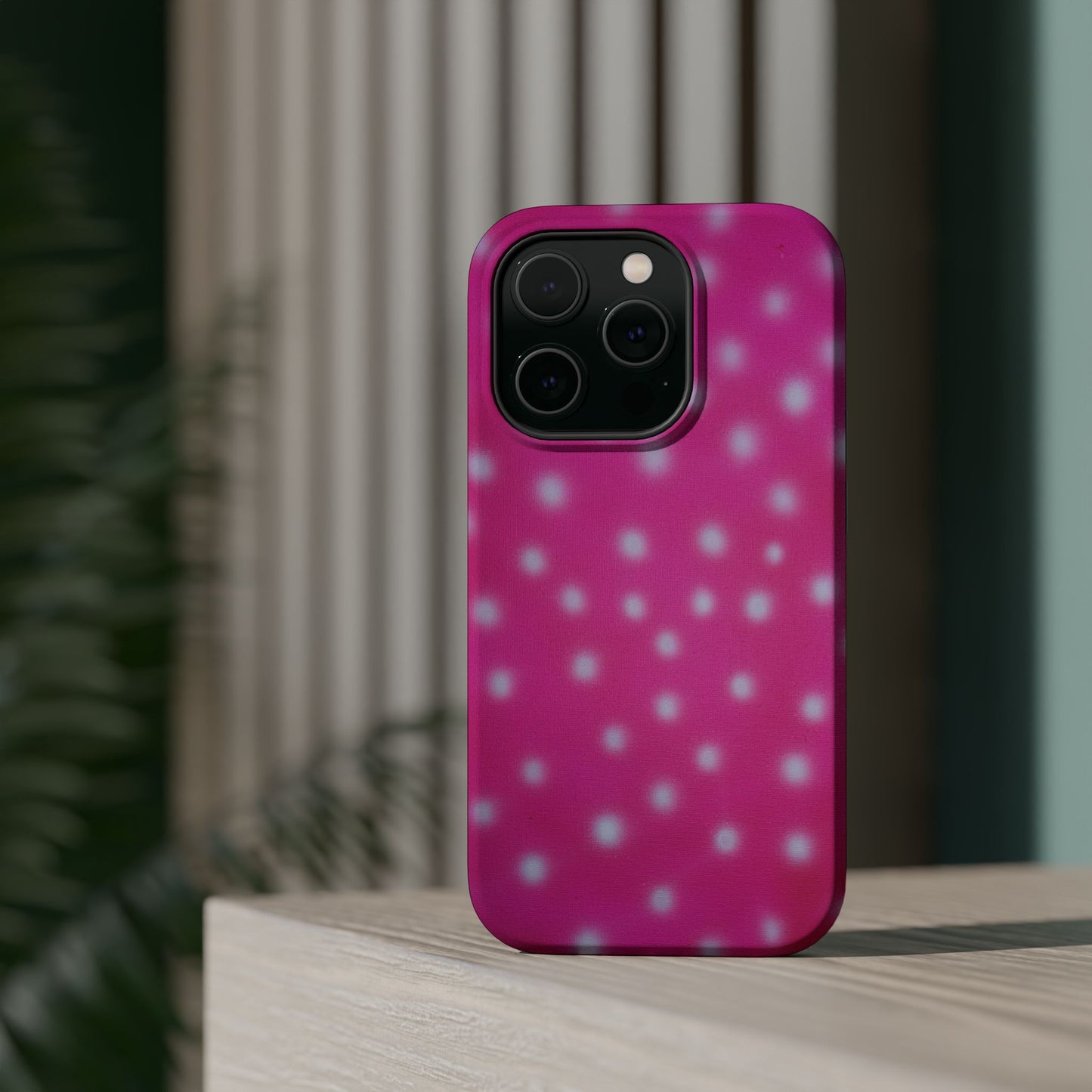 MagSafe "bubblegum polka dot" airbrush iPhone case