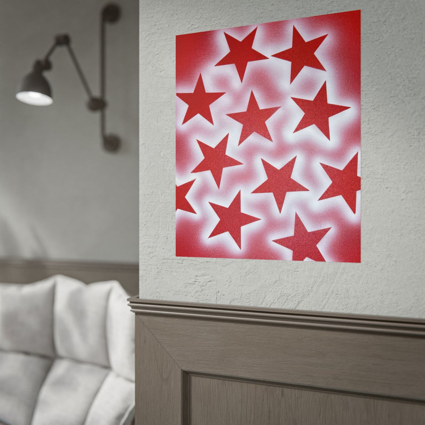 "spicy stardust" airbrush rolled print