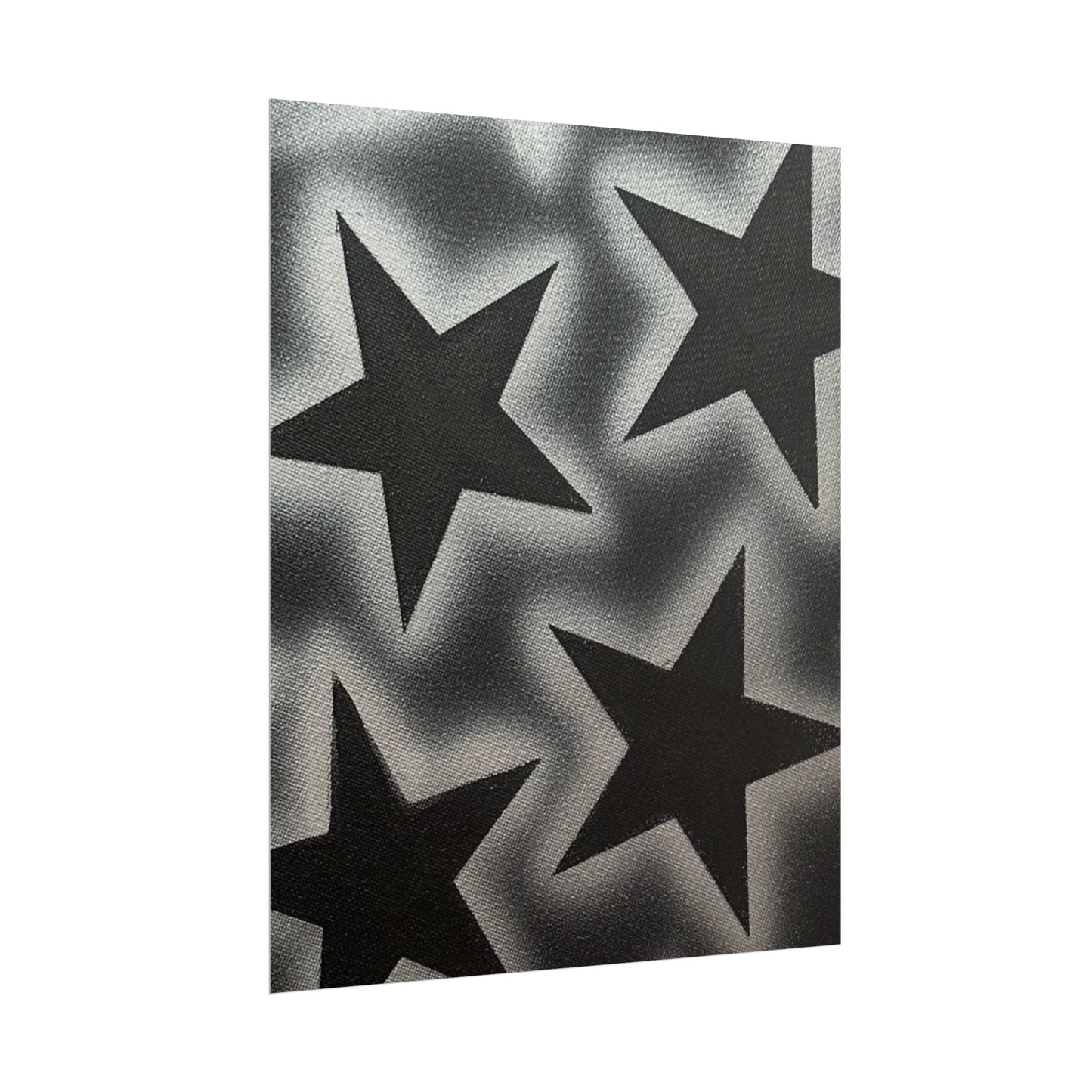 "chrome stars" airbrush rolled print