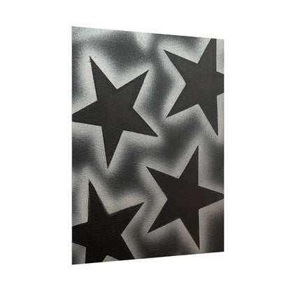 "chrome stars" airbrush rolled print