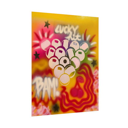 "bright billiards" airbrush rolled print