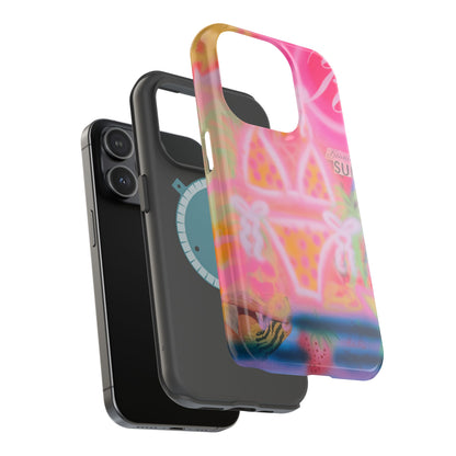 MagSafe "santa monica strawberry" airbrush iPhone case