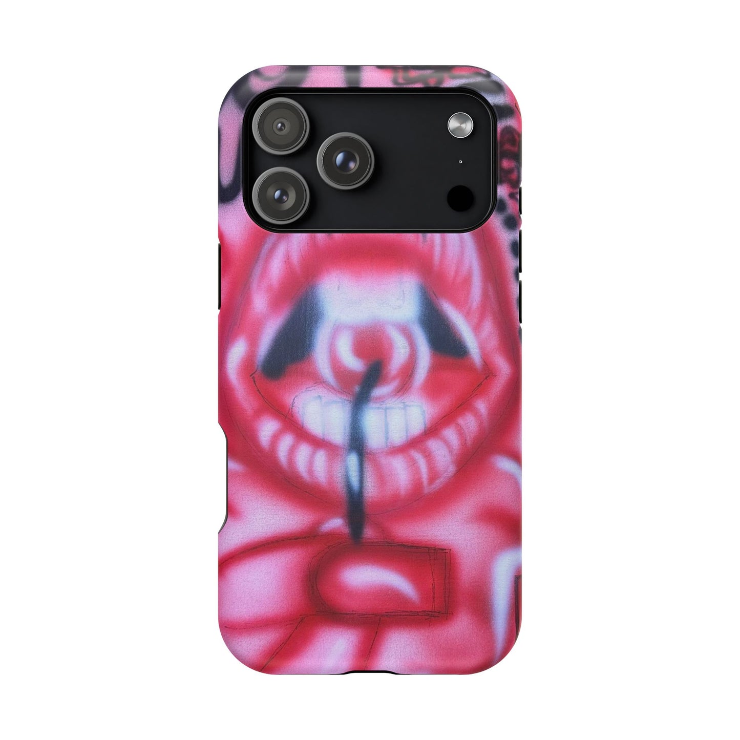 MagSafe "be happy, go lucky" Airbrush-iPhone-Hülle