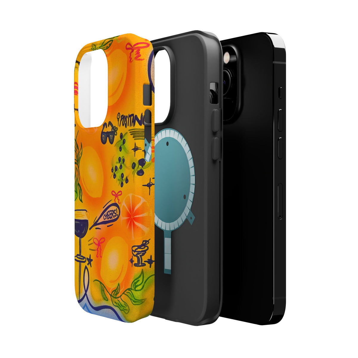 MagSafe Airbrush iPhone Hülle „citrus coastline“