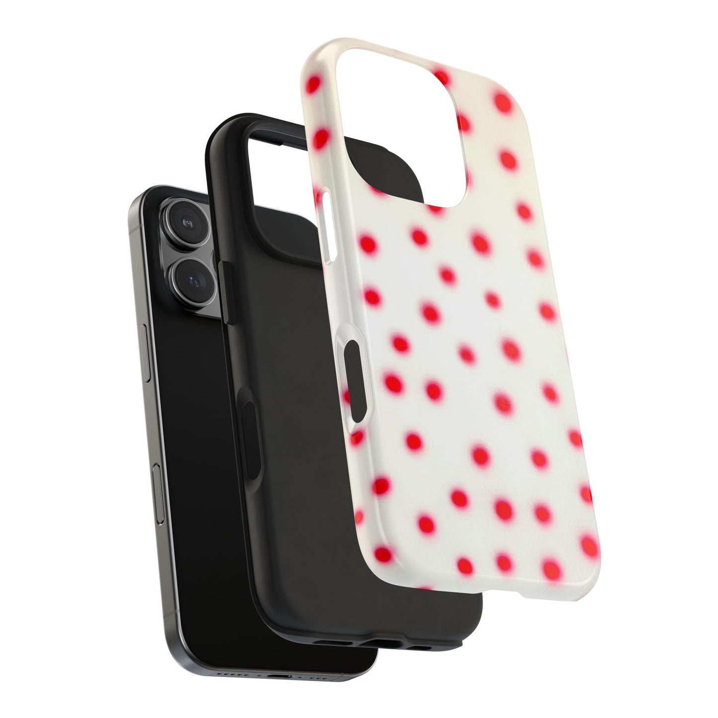 "vanilla cherry polka dot" airbrush iPhone case