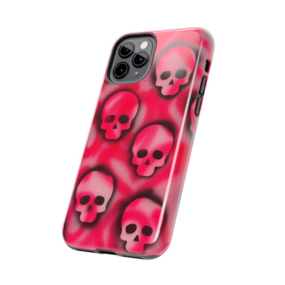 "pink skully" airbrush iPhone case