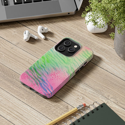 "teal cheetah" airbrush iPhone case