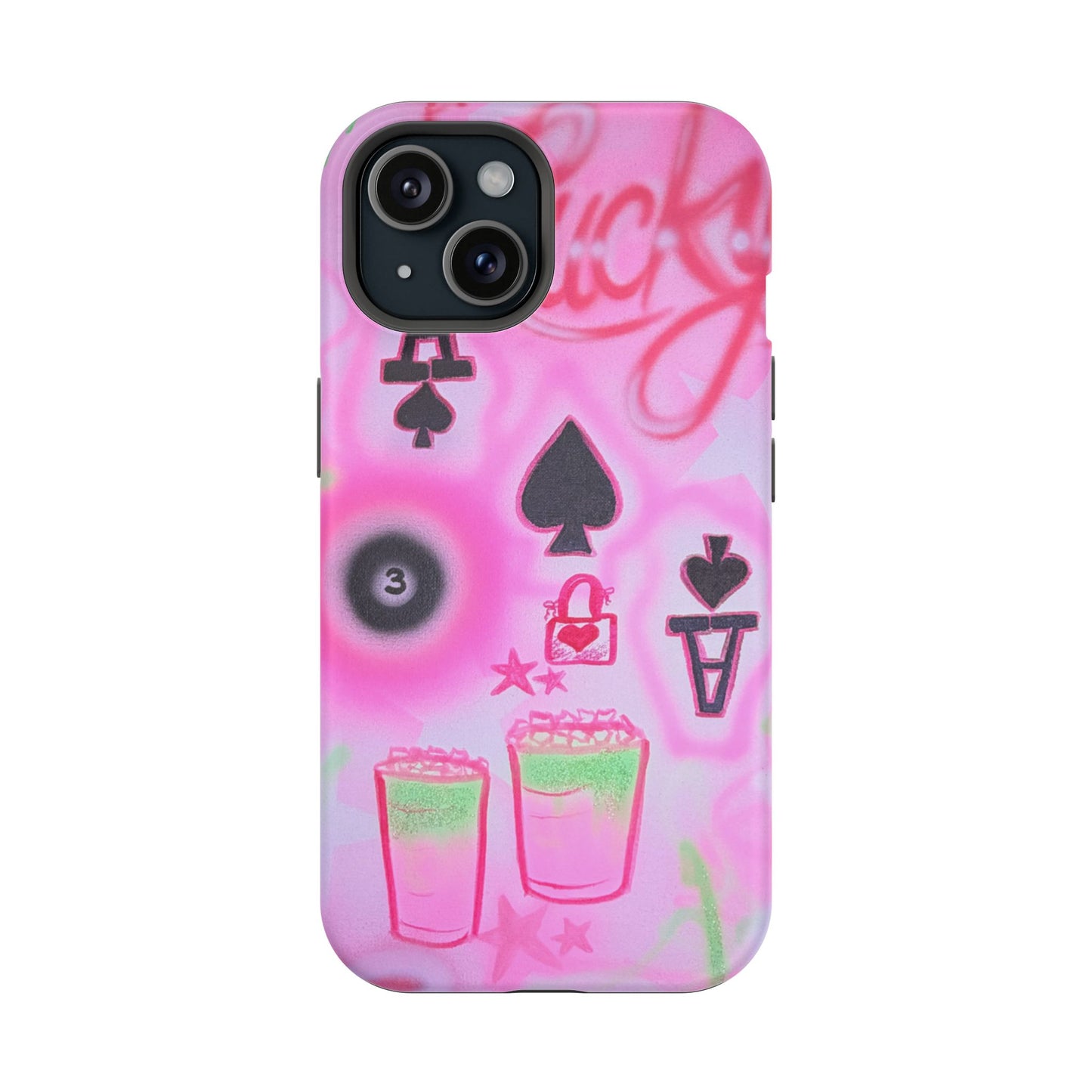 MagSafe "lucky ace" airbrush iPhone case