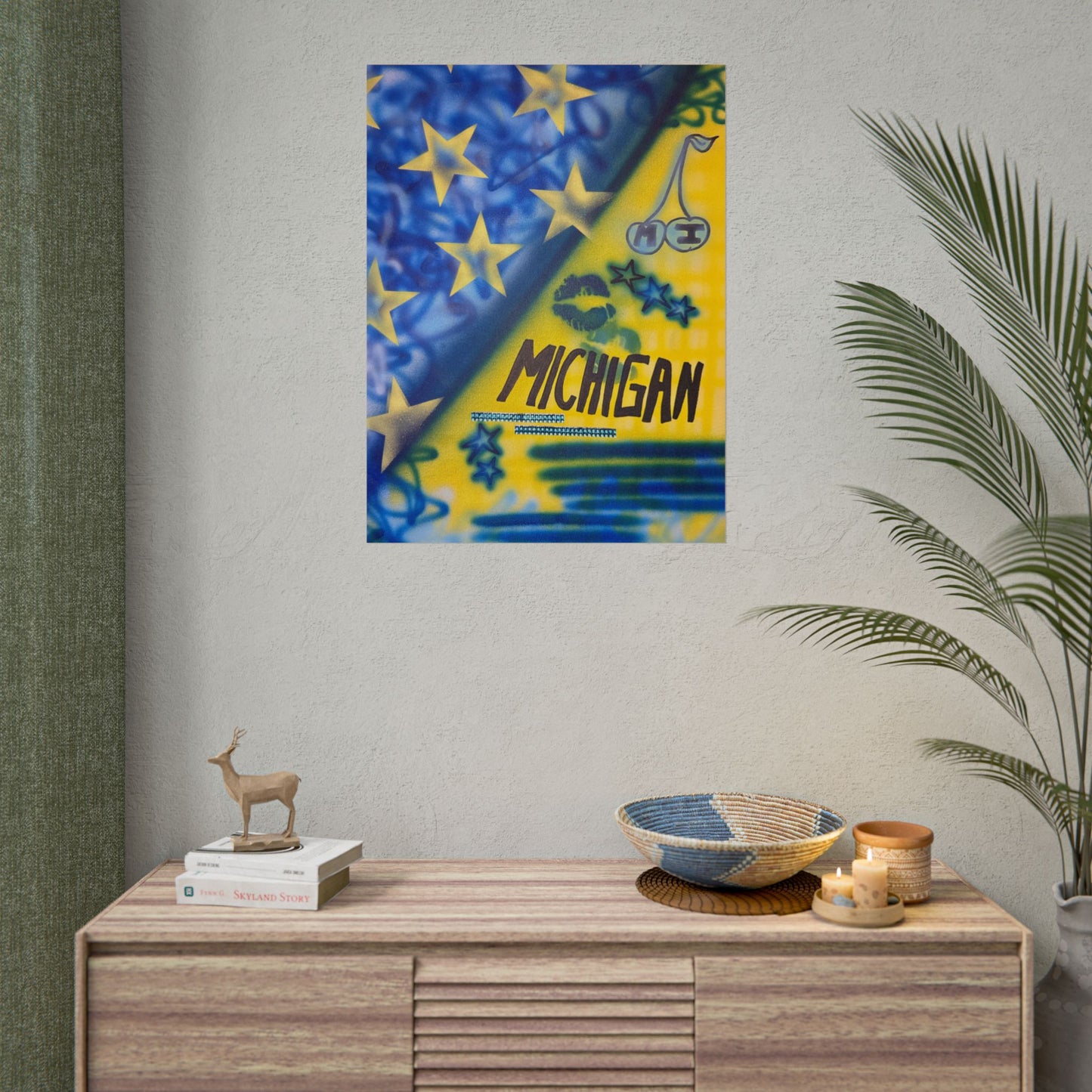 "ann arbor, michigan" airbrush rolled print