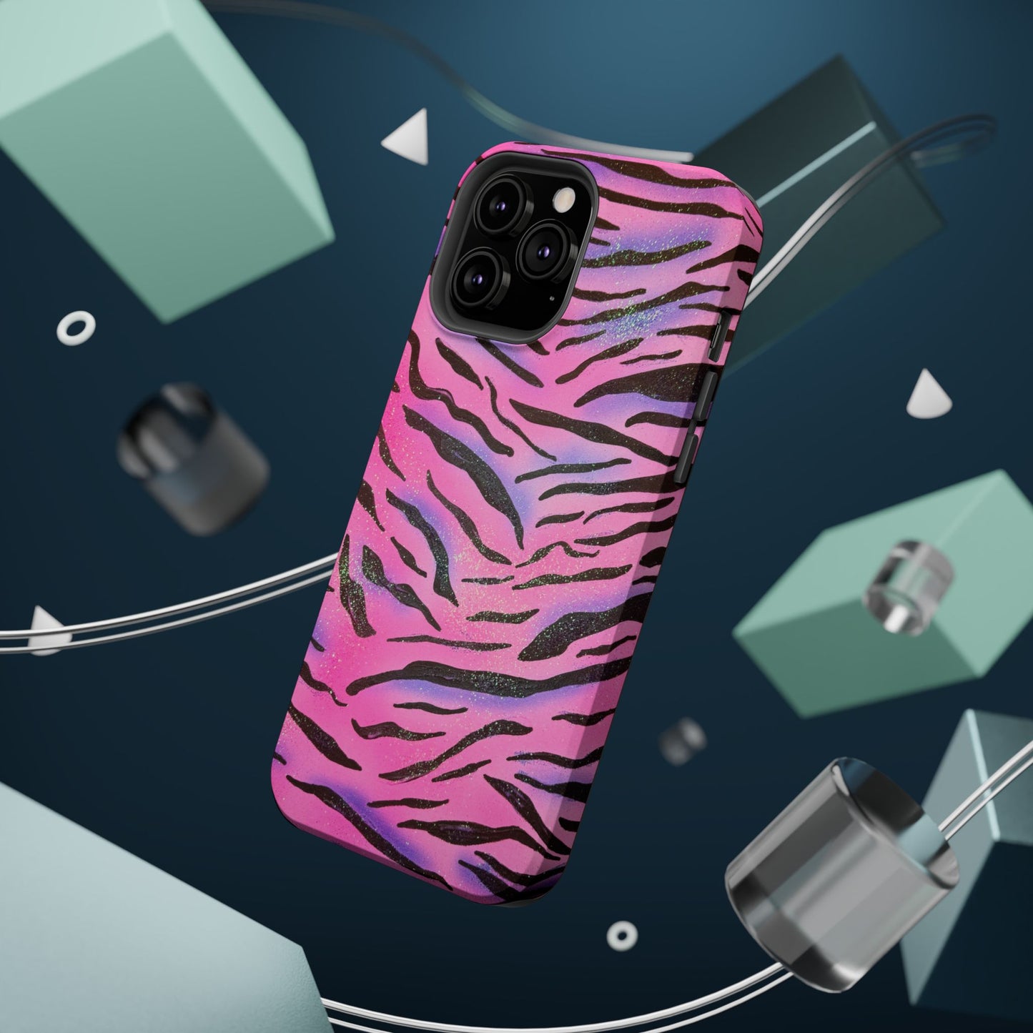 MagSafe "glitter zebra" airbrush iPhone case