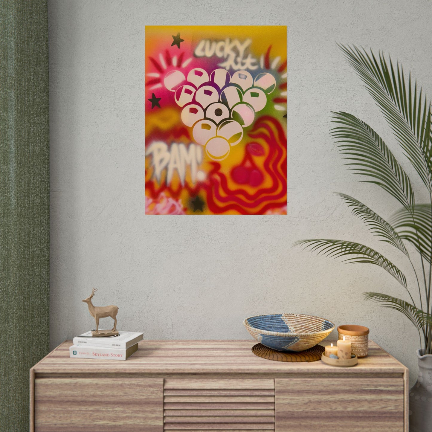 "bright billiards" airbrush rolled print