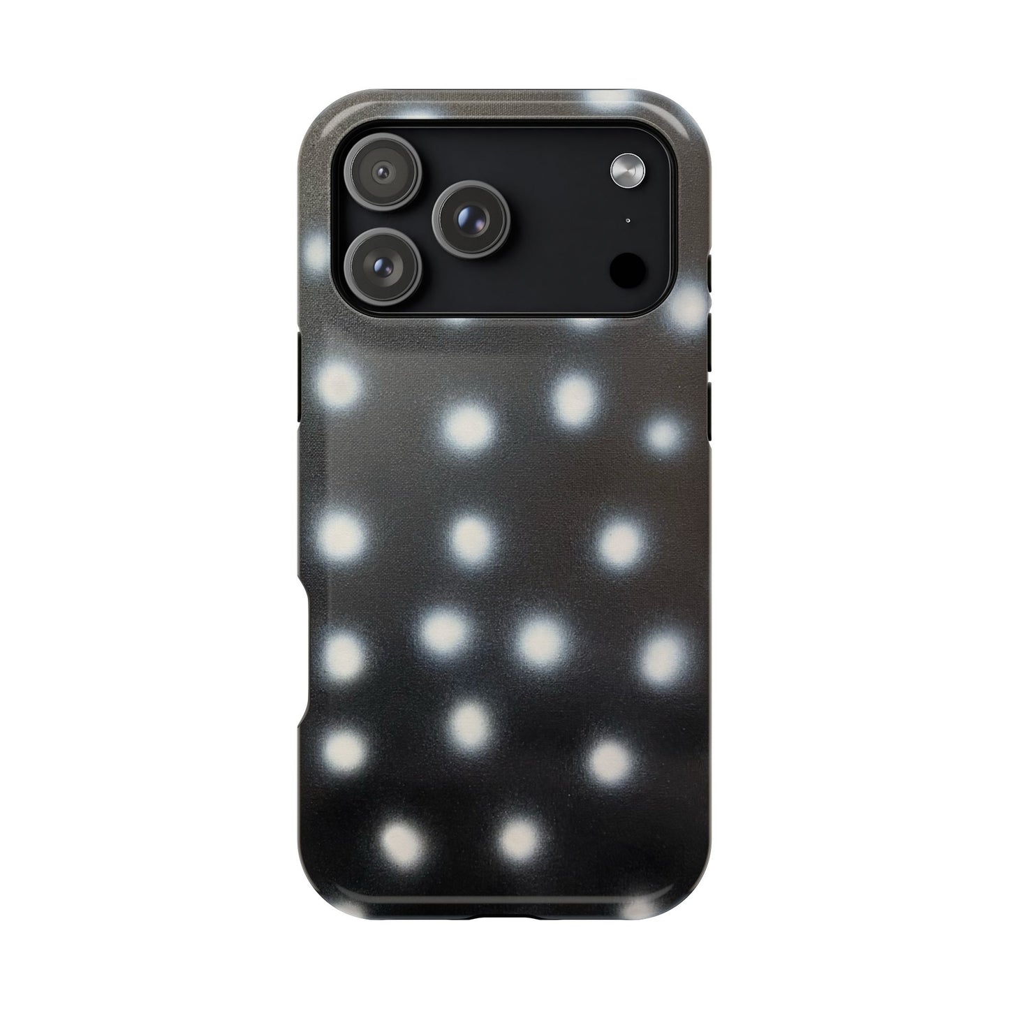 MagSafe "coconut noir polka dot" airbrush iPhone case