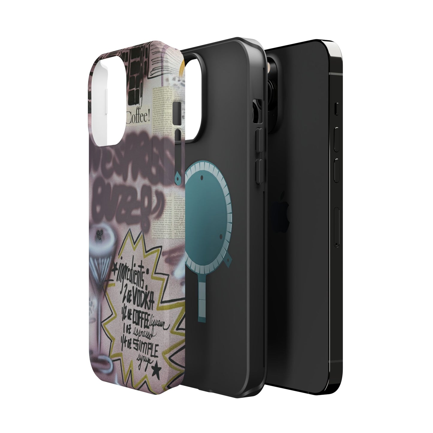 MagSafe "espresso martini" airbrush iPhone case