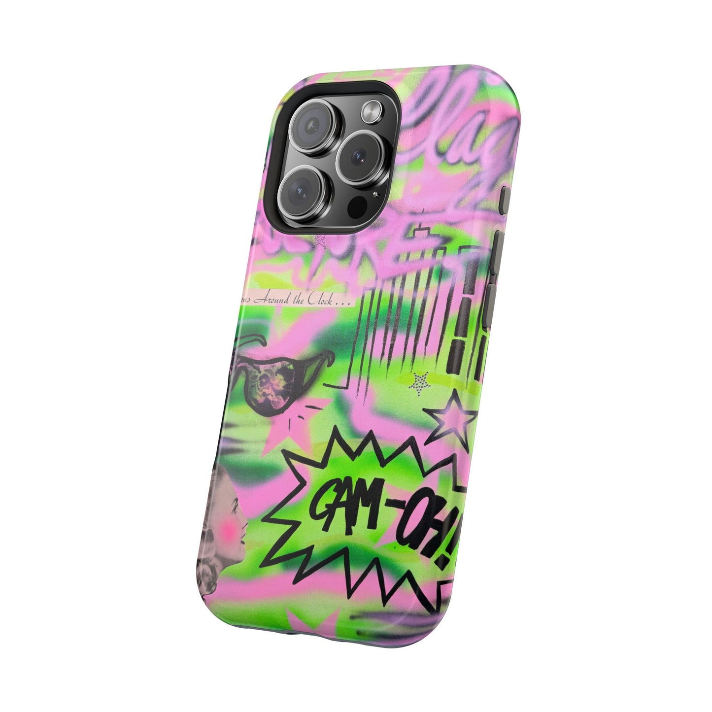 MagSafe "green camo" airbrush iPhone case