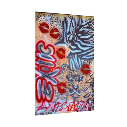 "exotic expectations" airbrush rolled print