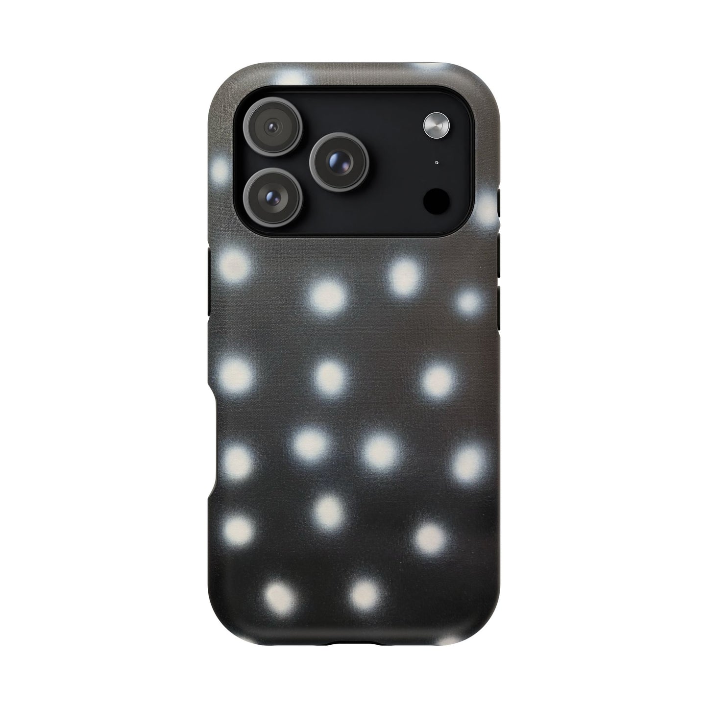 MagSafe "coconut noir polka dot" airbrush iPhone case