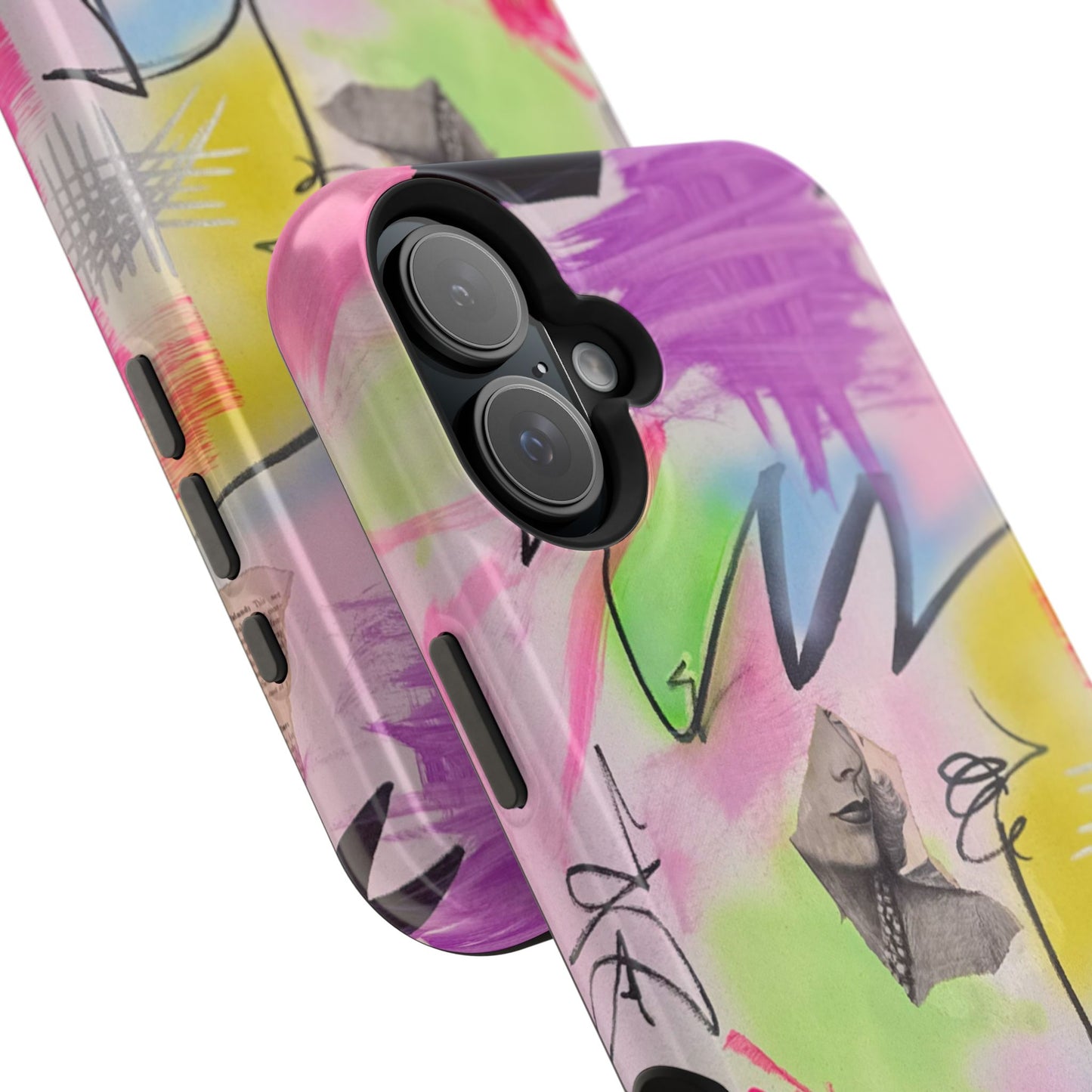 MagSafe "pastel static" airbrush iPhone case