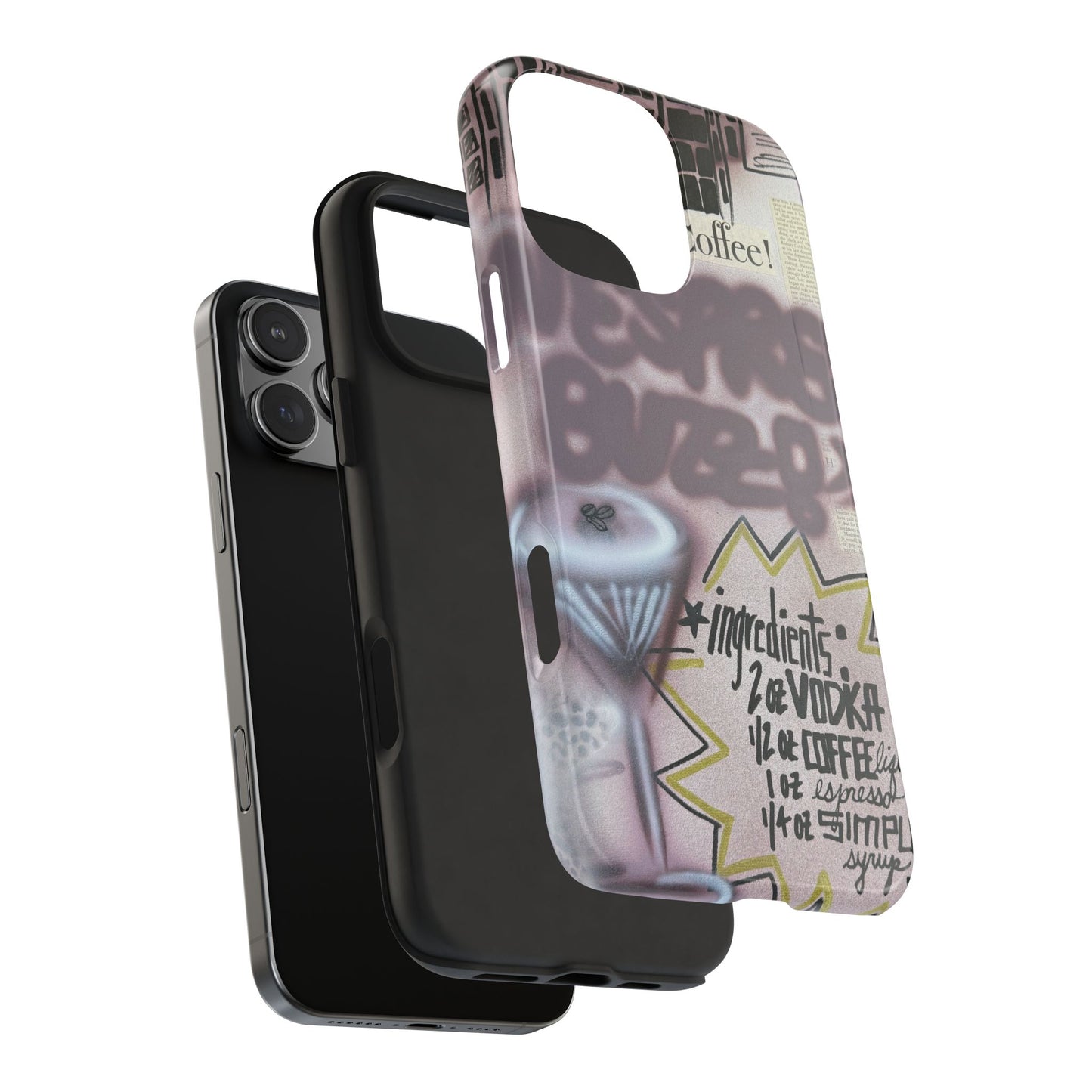 "espresso martini" airbrush iPhone case