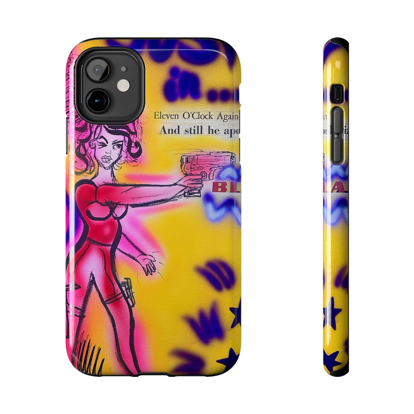 "spiraling thoughts" airbrush iPhone case