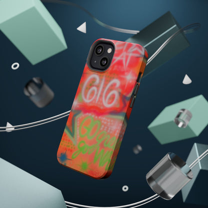 MagSafe custom @msualphaphi airbrush iPhone case