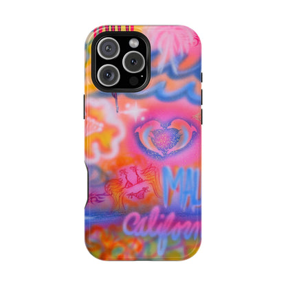 "mornings in malibu" MagSafe airbrush iPhone case