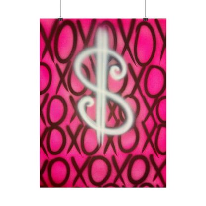 "money dream$" airbrush rolled print