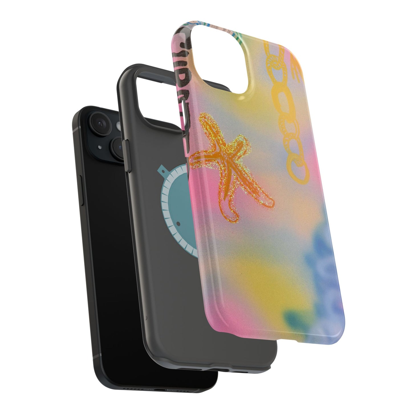 MagSafe "sweet starfish" airbrush iPhone case