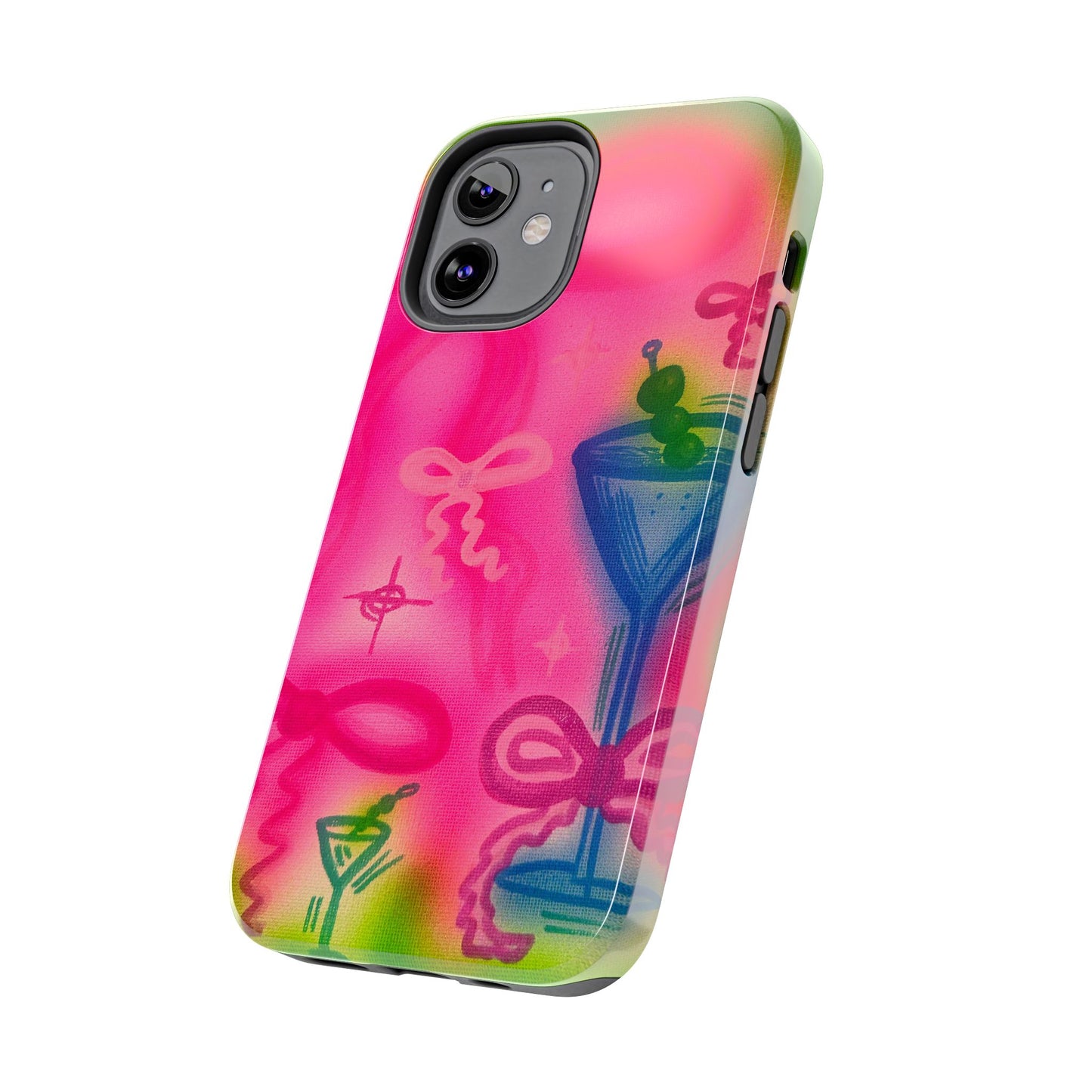 "bow martini" airbrush iPhone case