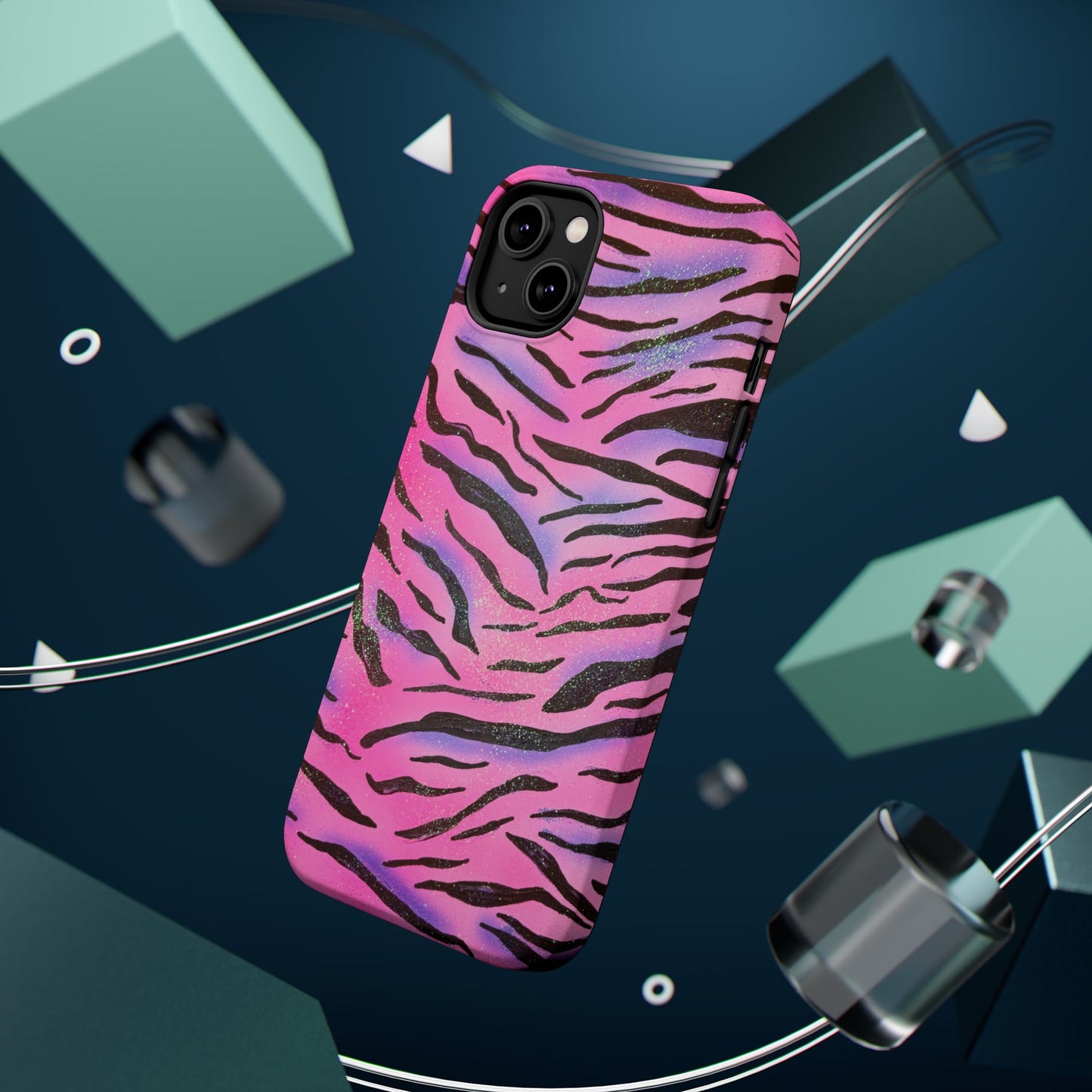 MagSafe "glitter zebra" airbrush iPhone case