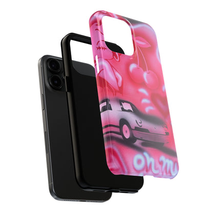 "on her way" airbrush iPhone case