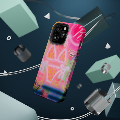 MagSafe "santa monica strawberry" airbrush iPhone case