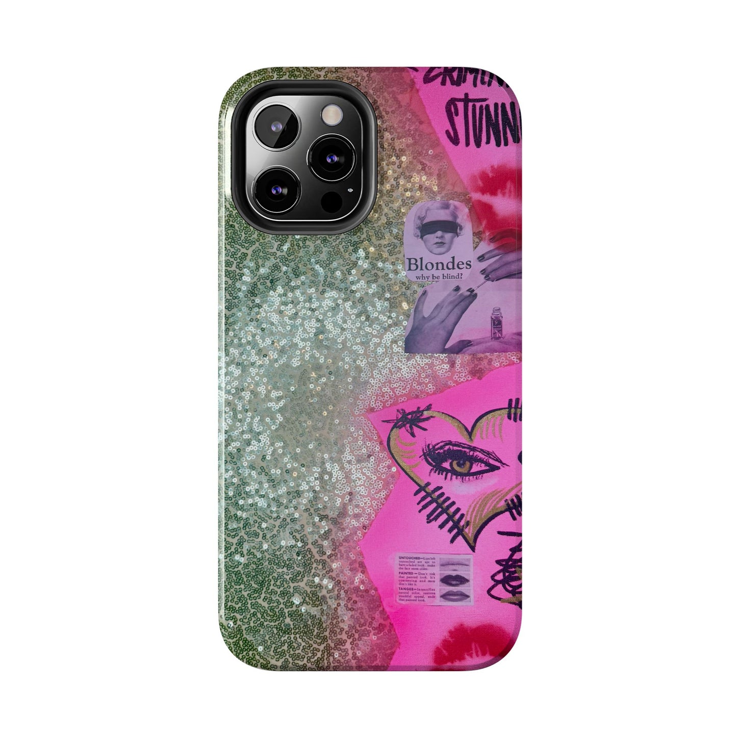 "glitter gloss" airbrush iPhone case