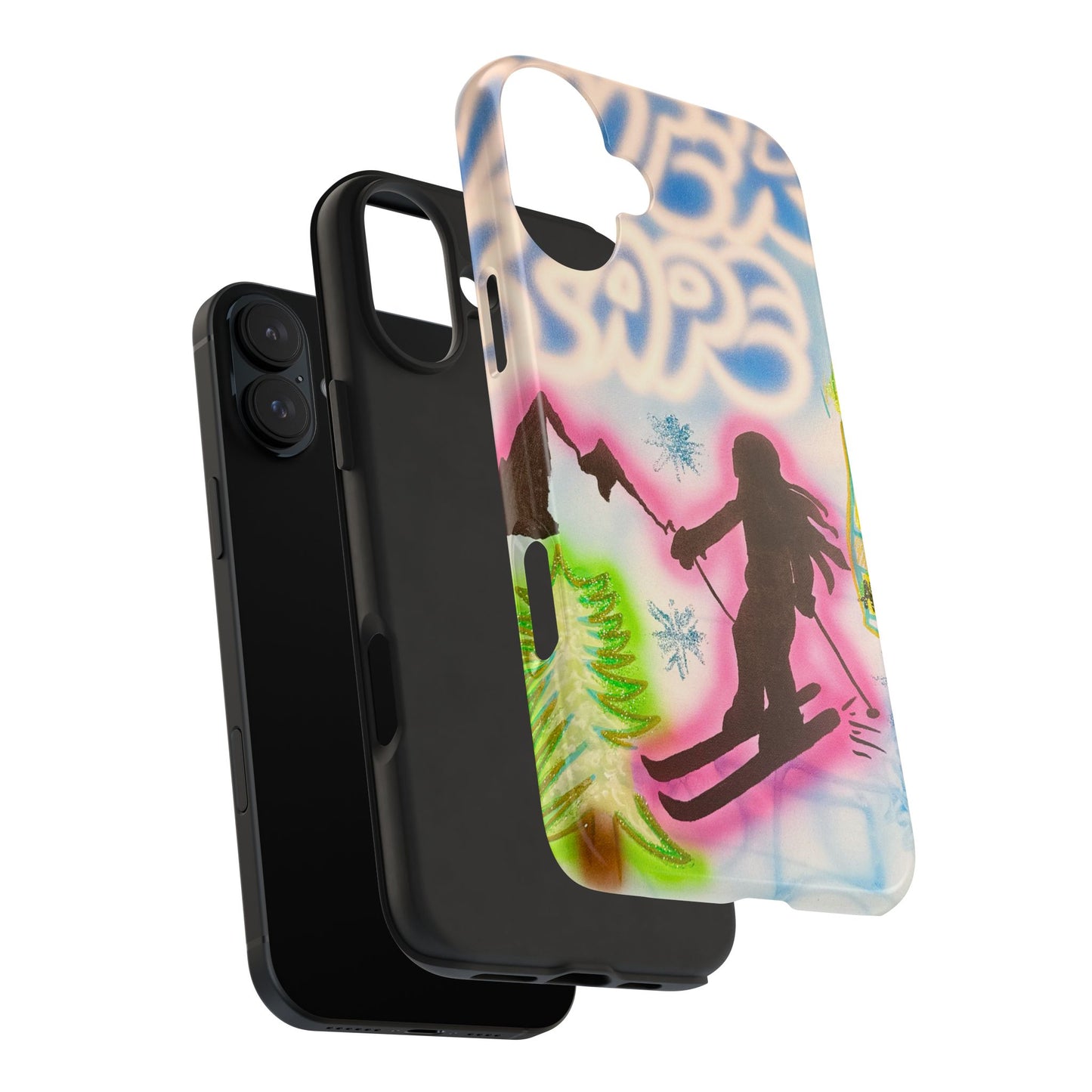 "winter escape" airbrush iPhone case