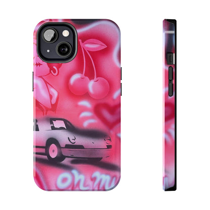 "on her way" airbrush iPhone case