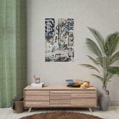 "monochrome mood" airbrush rolled print